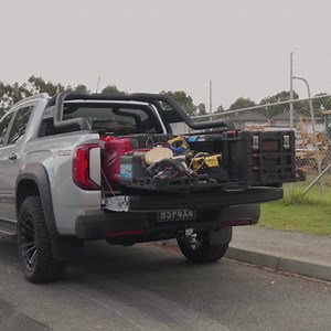 19K views · 47 reactions | Stop straining and start streamlining your workflow with our heavy-duty slide tray. Engineered for ultimate durability, it boasts a massive 250kg weight capacity and extends 75% for easy access to even the deepest corners of your ute bed. Custom-cut for a perfect fit, it maximises space and eliminates the hassle of awkward manoeuvring. | HSP 4x4 | Facebook