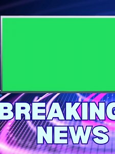 Plantilla de Noticias en Verde y Azul para Videos