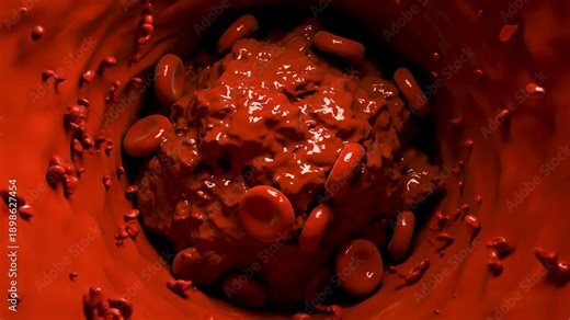 Microscopic Immune Reaction From Incompatible Blood Transfusion Showing Antibody Agglutination Hemolysis and Vascular Blockage