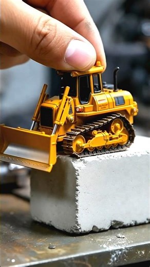 Tiny Bulldozer Pushes Full Concrete Block 😳💪 | Micro Machine Test
