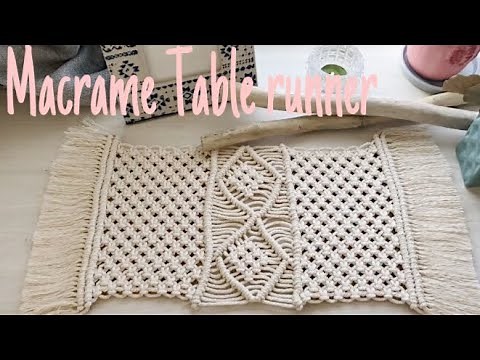 マクラメテーブルランナーの作り方【マクラメ編み】