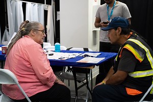 More than 300 UCLA health care providers treat the homeless at Care Harbor free clinic