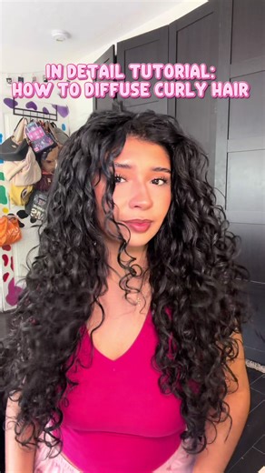 Curly Hair Diffusing Tutorial with Wavy Talk Heat Protectant