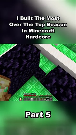 I built the most over the top beacon in Minecraft hardcore | Part 5 #fyp #foryou #viral #minecraftmemes #minecraft