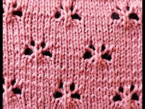 Tutorial -- Easy Lace Knitting Pattern -- butterfly (101)
