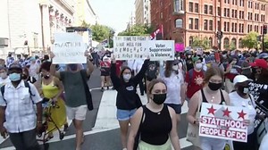 Thousands march through streets of Washington DC