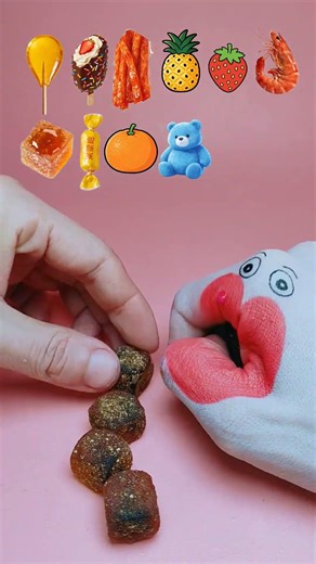 Guozi loves lollipops#handmukbang #asmr #stressrelief#Fun Food #candy