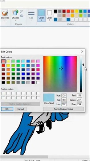 cute bird drawing in ms paint #drawing #mspaint