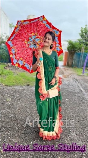 ♻️🥻 Saree fashion #shorts #saree 🥻♻️