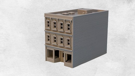 N-scale Old Downtown Store Office Building for Train Layouts Dioramas - 1:160 Scale - Etsy