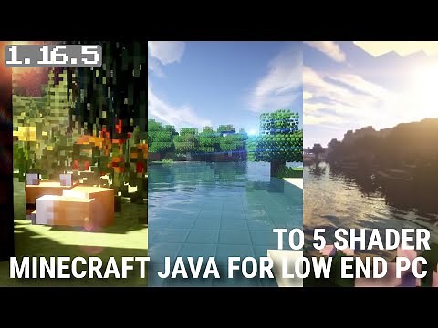 TOP 5 SHADER MINECRAFT SHADER FOR LOW END PC [minecraft java 1.16.5]