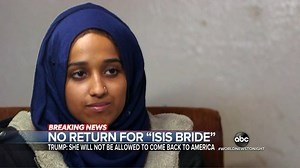 63K views · 1.3K reactions | NO RETURN FOR ‘ISIS BRIDE’: After 24-year-old American Hoda Muthana told ABC News she wanted to return to the United States after traveling to Syria to be an ISIS bride, President Donald J. Trump's administration is denying she is an American citizen and saying she will not be allowed back. James Longman ABC with the details from Syria. https://abcn.ws/2DYpyHR | ABC World News Tonight with David Muir | Facebook