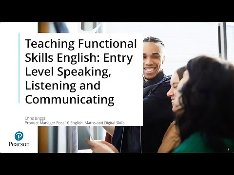 Teaching Functional Skills English | Entry Level Speaking, Listening and Communicating October 2024