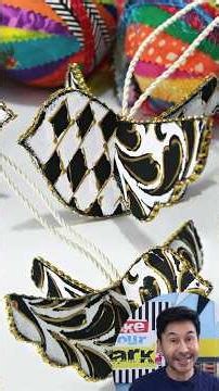 Stenciled Bird Ornaments - Cardboard & Paint!