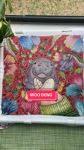 Appreciating Moo Deng the Pygmy Hippo through Malaysian Batik