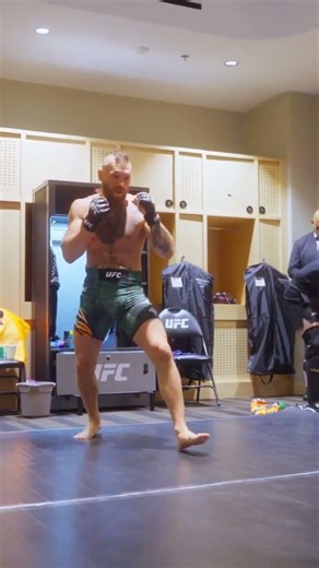 Conor McGregor’s warm up before walking out appeared to show no signs of a pre existing injury