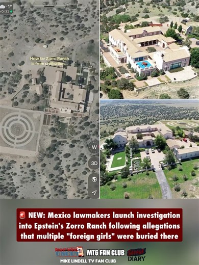 🚨 NEW: Mexico lawmakers launch investigation into Epstein's Zorro Ranch following allegations that multiple "foreign girls" were buried there Texas GOP politician Donald Huffines, the new owner of the ranch, is speaking out. The property includes an airstrip, helipad, and an over 26,000 square foot hilltop mansion. The property was valued at $27.5 million in 2021. Huffines says he will provide immediate access and full cooperation with law enforcement. "At the time of the sale, it was marketed 