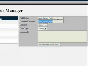 Creating Custom Fields - Simplicity Debt Collections Software