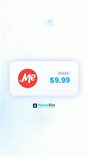 Make it yours with .ME ✨ Register a .ME domain for $9.99 for the first year — a great choice for personal brands, portfolios, and passion projects. Offer valid until Dec 31.  https://buff.ly/W3azmyz | NameSilo | Facebook