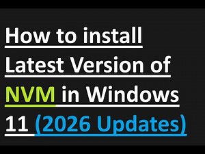 How to install NVM in Windows 11 (2026)