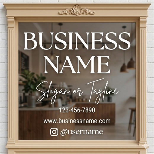 Custom Business Window Decal: Vinyl Lettering Decal – Storefront Logo and Lettering Sign – for Shops, Salons & Small Businesses - Etsy UK