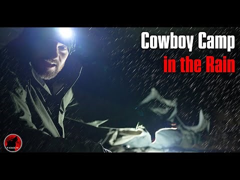 Rain Camping with No Tent - Cowboy Tarp Camping Adventure