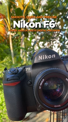 Hanoi Film Camera Store on Instagram: "The Nikon F6, launched in 2004, is the final and most advanced professional film SLR in Nikon’s legendary F-series. Built with a rugged magnesium alloy body and weather sealing, it delivers durability and reliability in any shooting condition. The camera features an 11-point autofocus system, 3D Color Matrix Metering II, and whisper-quiet film transport for smooth performance. With shutter speeds up to 1/8000s and continuous shooting at 5.5 fps, it offers s