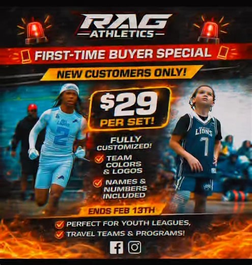 🚨 $29 BASKETBALL UNIFORMS 🚨 First-time customers ONLY Upgrade your team’s look without breaking the budget. 🔥 Custom fit 🔥 Premium material 🔥 Fast turnaround 👉 Don’t miss out — message Rag Athletics now | RAG Athletics