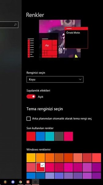 Windows Koyu Tema Etkinleştirme | Windows 10 Karanlık Mod