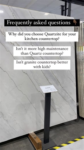 What if I told you, you can still get the best of Marble, Quartz and Granite countertops with a Quartzite countertop? Yes, it’s more expensive and requires annual sealing. Here are the reasons we considered when selecting quartzite over other countertop materials —> ✨Durability: Quartzite is incredibly durable and can withstand the rigors of daily kitchen use without chipping or cracking. It is even harder than granite making it less porous and less prone to scratches, staining and damage. ✨Heat