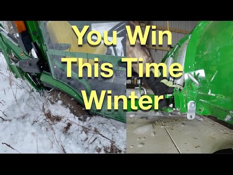 John Deere 1025R: Stuck Again And Plow Repair Update
