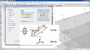 CSI ETABS Course - 12 - Local and Global Axis (Moment 3-3, Moment 2-2, Shear 2-2, Shear 3-3) part 1 - Civil MDC