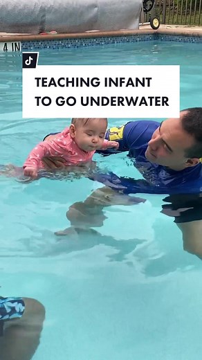 She went under water perfectly! #baby #infant #underwater #parents #newparents
