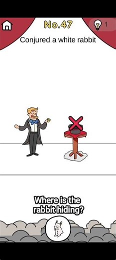STOP ❌ 99% FAIL! Can You Find the Rabbit in This Magic Trick? 🎩🐰 brain out level 47