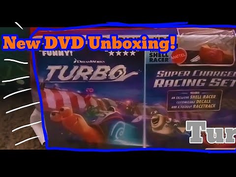 Mattel DreamWorks Turbo DVD + Shell Racer + Stickers + Fold-out Track Unboxing!