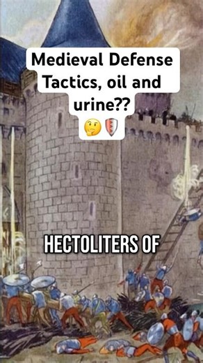 Medieval Defense Tactics: Boiling Oil and Urine? 🤔🛡️ #fortress #battle #middleages