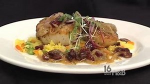 Scallop Sambuca Appetizer and Tropical Salad