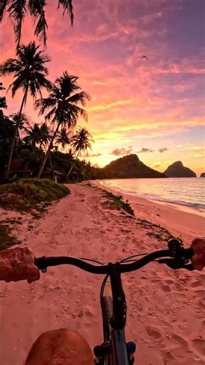 Chasing the sunset along the breathtaking Pink Beach in Lombok, Indonesia.