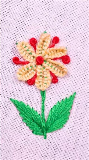 Stunning Hand Embroidery Flower #embroidery #shorts #viral #trending #youtubeshorts