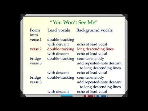 Listening guide for "You Won't See Me"