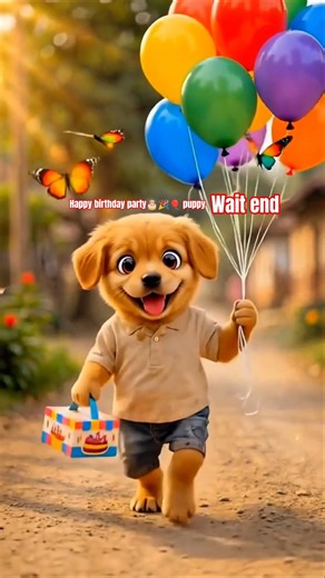 Cutest Puppy Birthday Ever! 🐶🎂🎉 wait for end #cutepuppy #puppylove #ytshorts