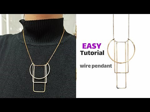 Wire Wrapped Jewelry Tutorial: Art Deco Necklace - Hammered Wire Pendant