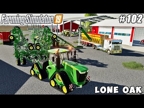 Spreading manure, sowing canola with new air seeder | Lone Oak Farm | Farming simulator 19 | ep #102