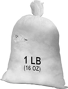 Hometex Canada Pillow Stuffing (Not Made in China) 1 LB Bag 100% High-Loft Polyester Stuffing Fiber Fill
