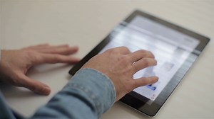 Man Hand Using Tablet Computer Pc Computer Stock Footage SBV-306306480 - Storyblocks