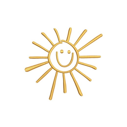 Happy Sun Machine Embroidery Design, Instant Download - Etsy