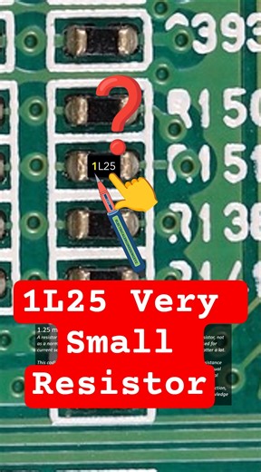 Very small 1L25 SMD Resistor marking 🔥 Applications and how to read it #smdresistor #diy #resistance