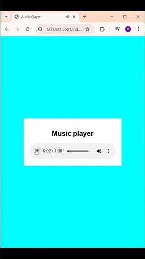 Audio tag in HTML