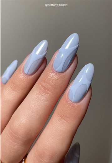 recreated the burgundy look that everyone loved! using @Dndgel.Europe shade ‘bellbottoms denim’ with their white chrome powder to create this cool frosty winter design. use dnd discount code ‘brittany’ for 20% off (affiliate/gifted) ib: @Huyen Tran acrylic powder and brushes used linked on my storefront! affiliate/gifted __________ #winternails #chromenails #nails #nailart #naildesigns #nailtok #nailtutorial #nailsnailsnails #nailsdesign #fyp #fypシ #easynails #diynails #nailsathome #texturednail