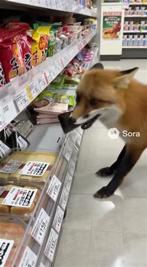 Fox Goes Grocery Shopping #cat #fox #intersting #furry #wildlife #animals #kitten #cute #cutecat